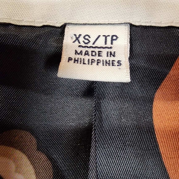 Banana Republic Wool Pea Coat High Collar Floral Lining Rust Size XS - Picture 11 of 16